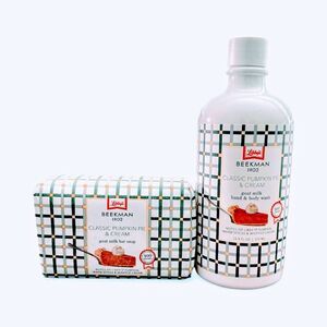 Beekman 1802 Classic Pumpkin Pie & Cream Goat Milk Hand & Body Wash & Soap Set
